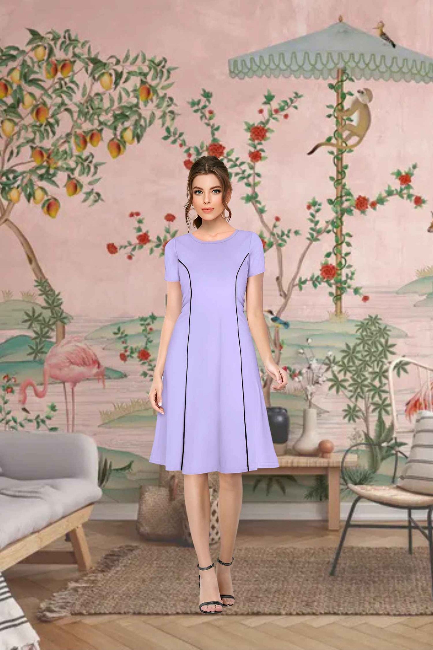 Side profile of the Seoul-style bodycon flow