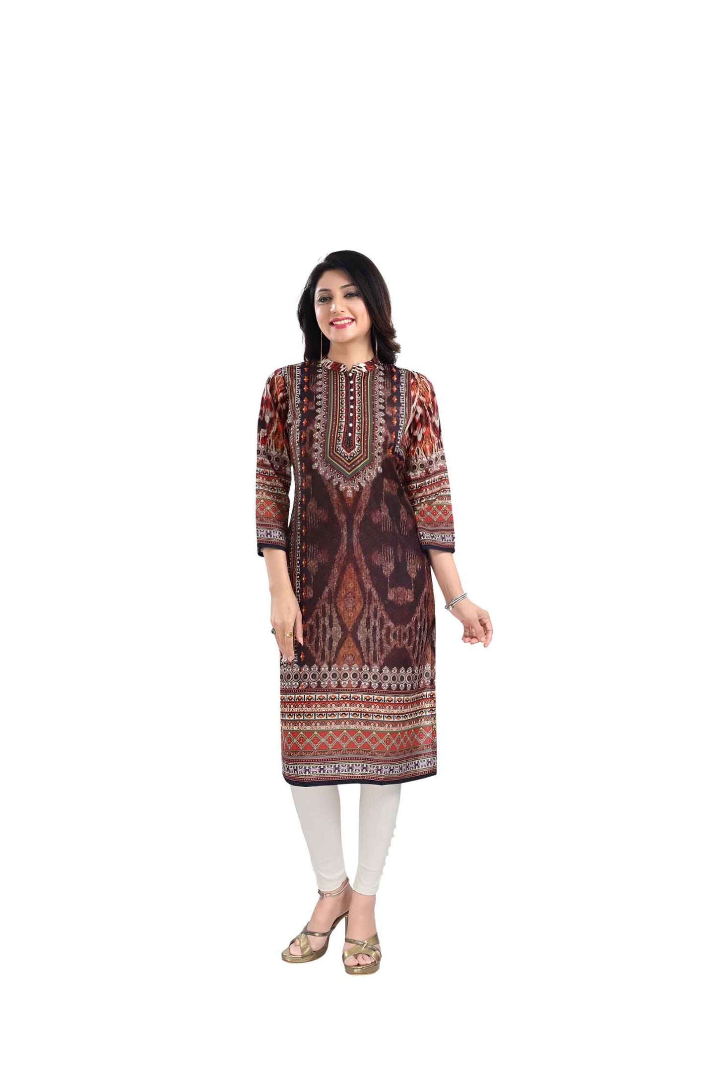 Isolated front view—brown as a nomad's secret