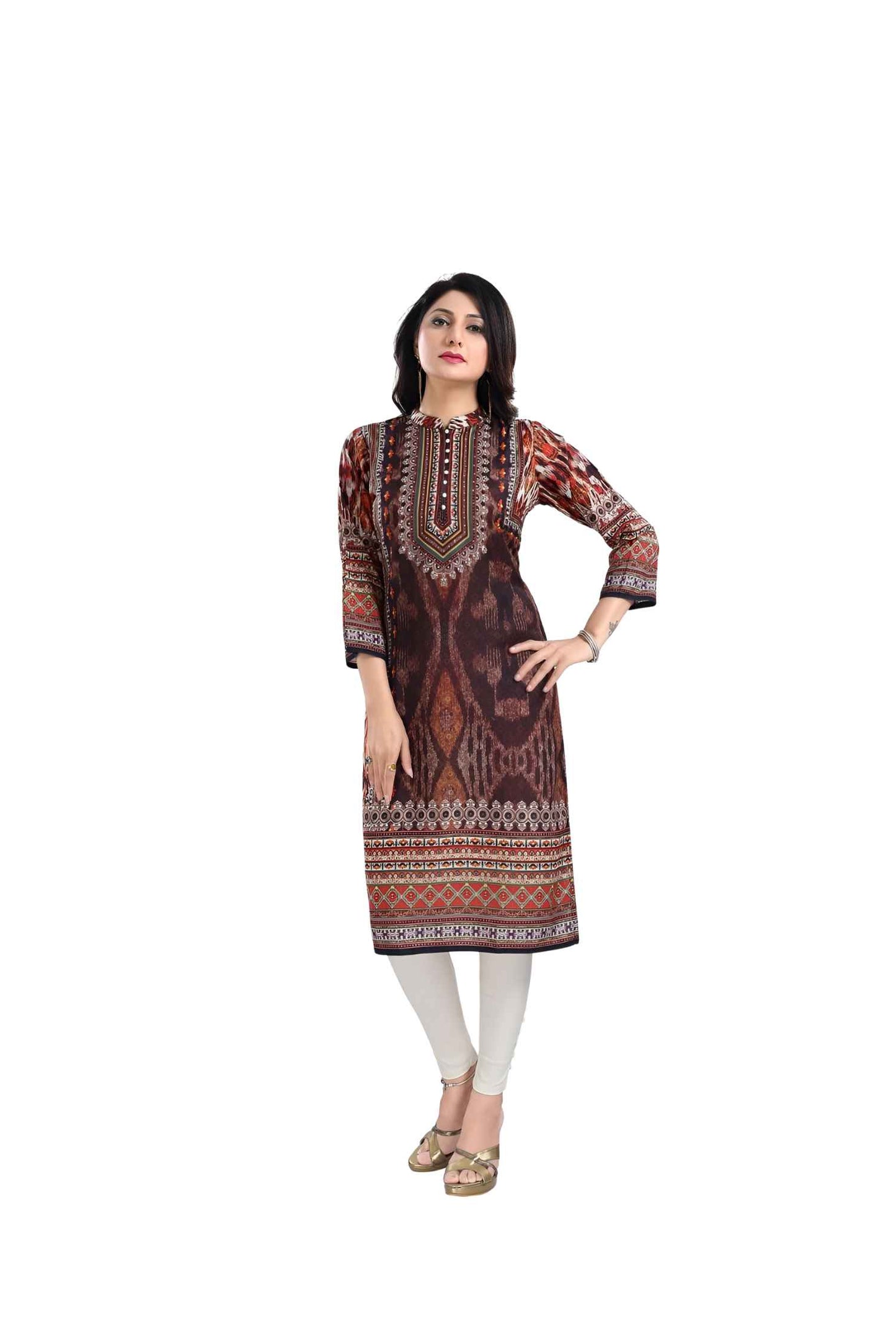 Isolated front view—brown as a nomad's secret