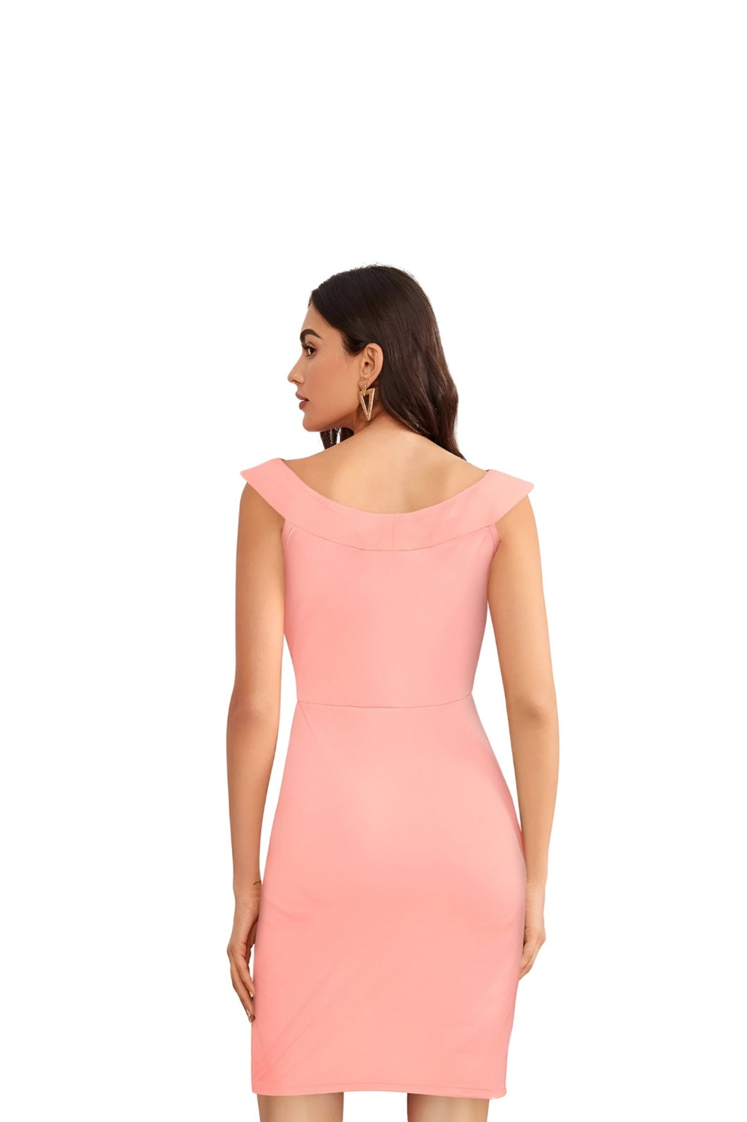 Back view of Celestina’s Blush Mirage dress without background