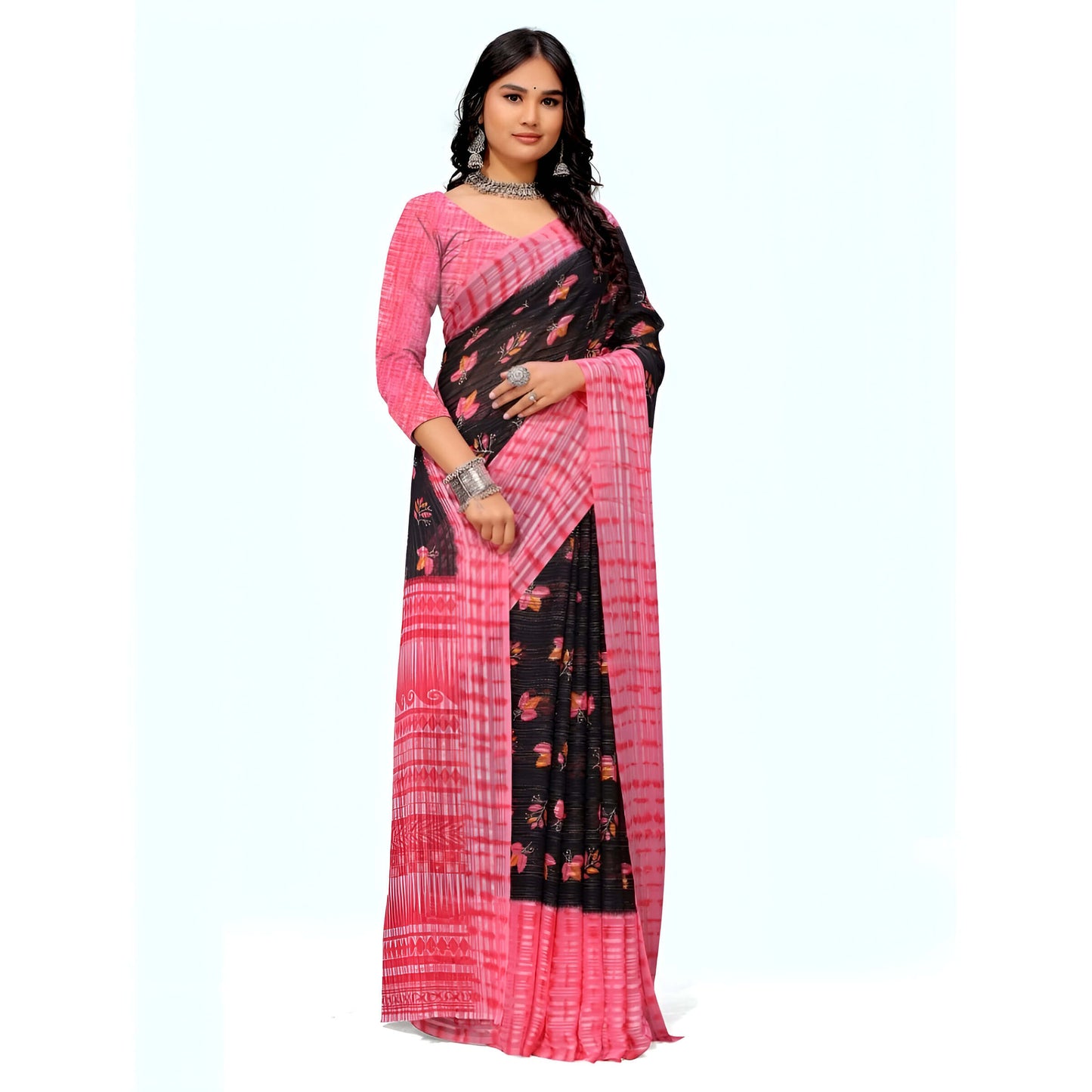 Pink blouse fabric for custom styling