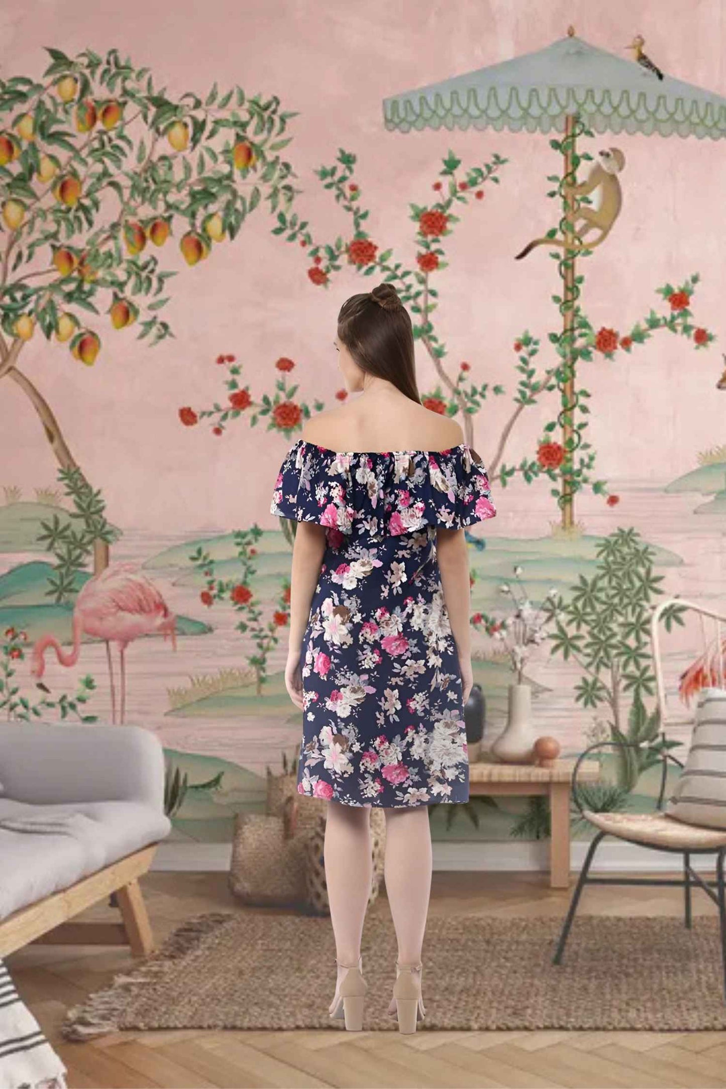 Rear angle showing crepe’s deceptive flow