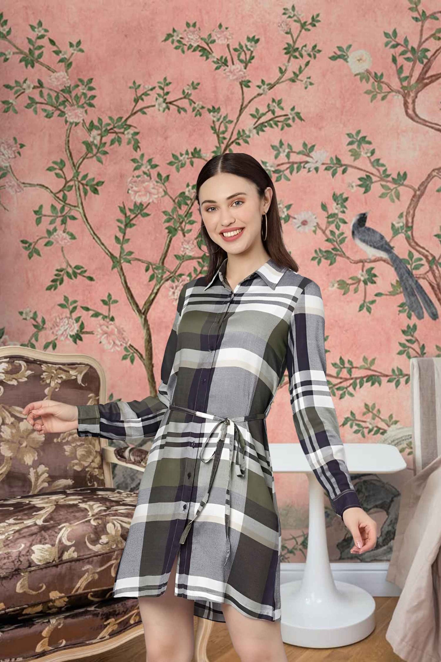 Front view: Checks aligned like opening moves