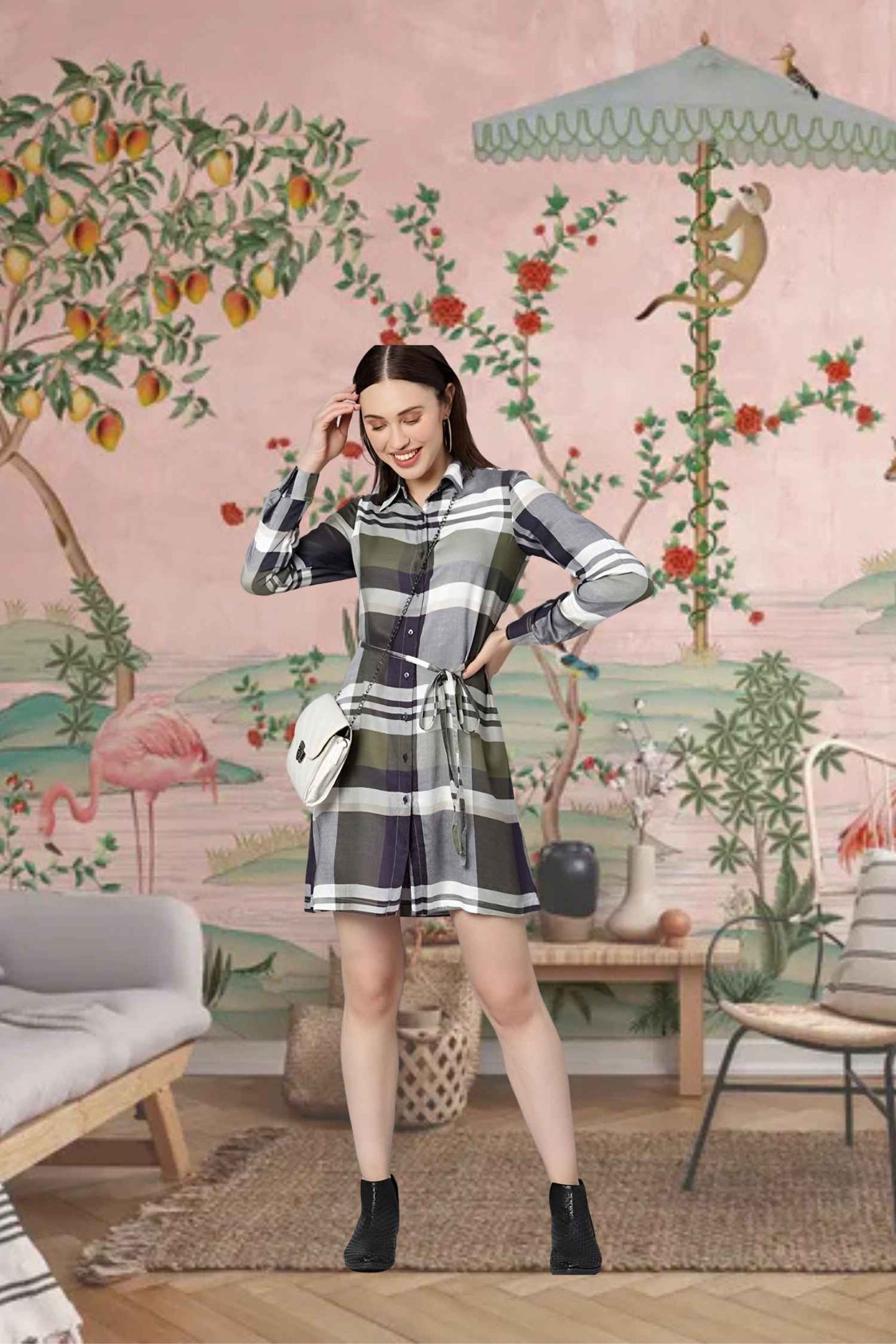 Front view: Checks aligned like opening moves