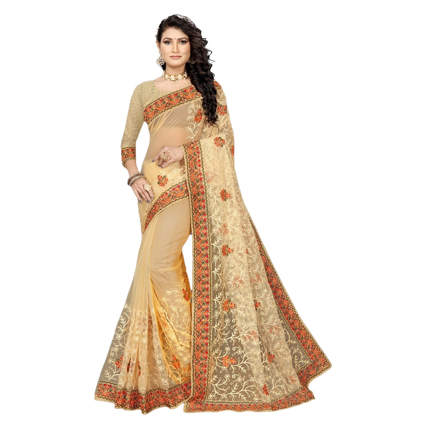 Border detail against grey, embroidery resembling jeweled insect wings