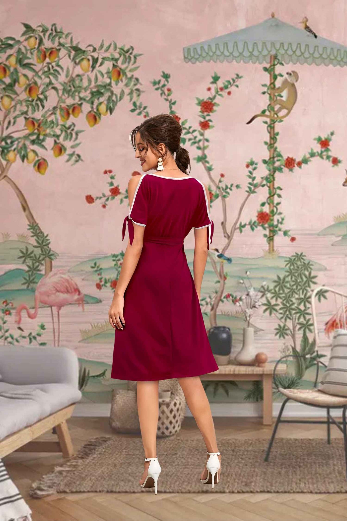 Back shot showcasing the knit fabric’s grip on reality