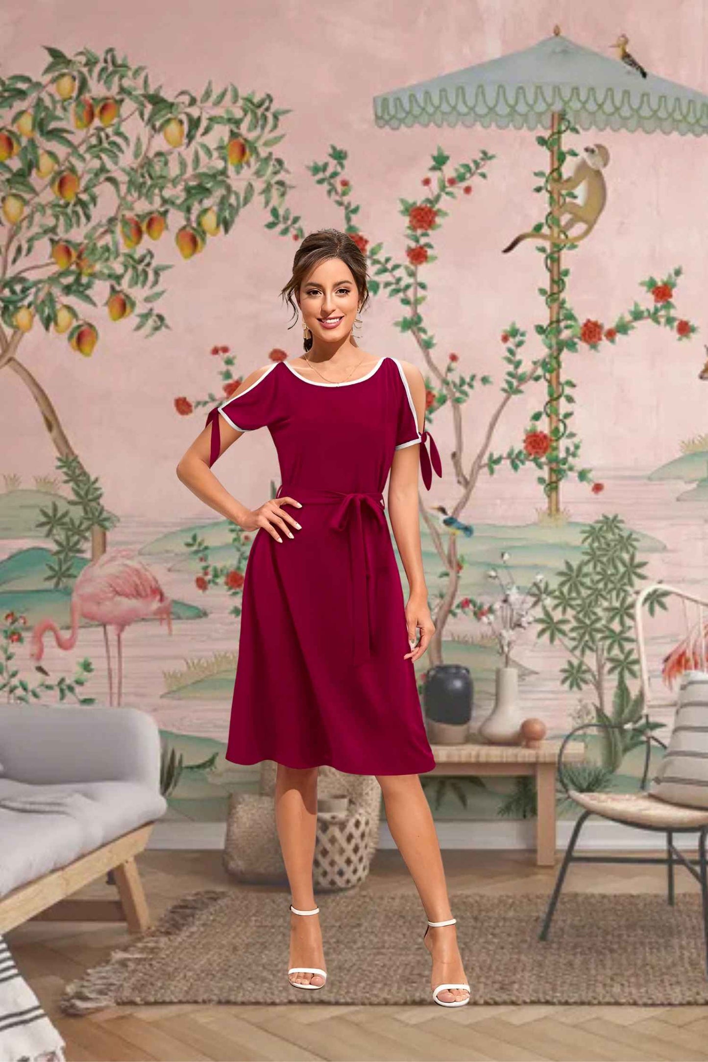 Front view: Ribbons tied demurely, plotting world domination