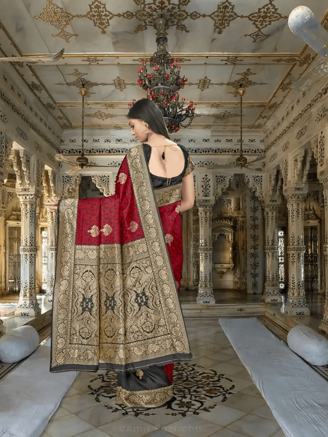 Model mid-ritual spin: colors swirling like The Tower card