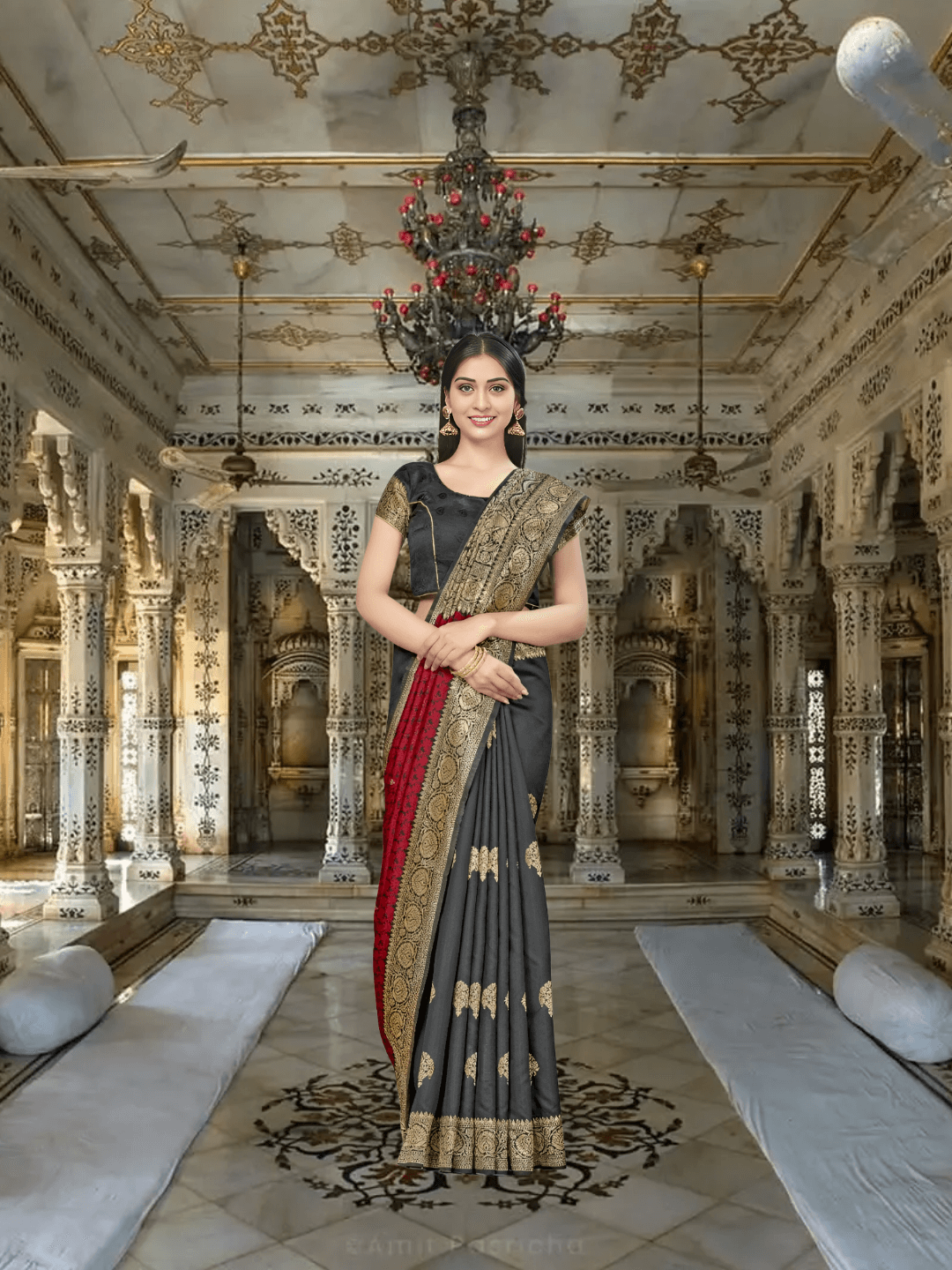 Model mid-ritual spin: colors swirling like The Tower card