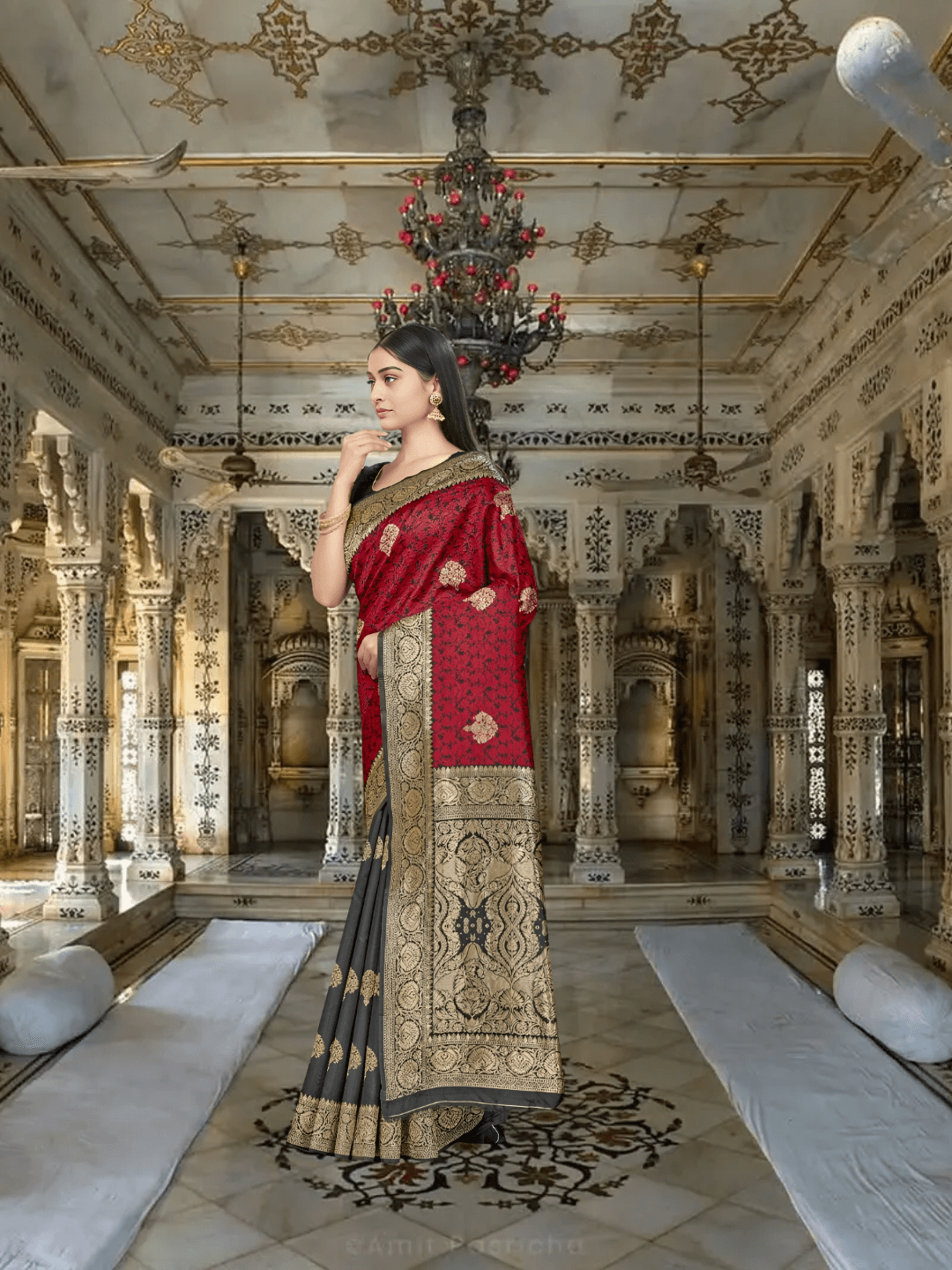 Macro of gold hemorrhage patterns at color collision zones