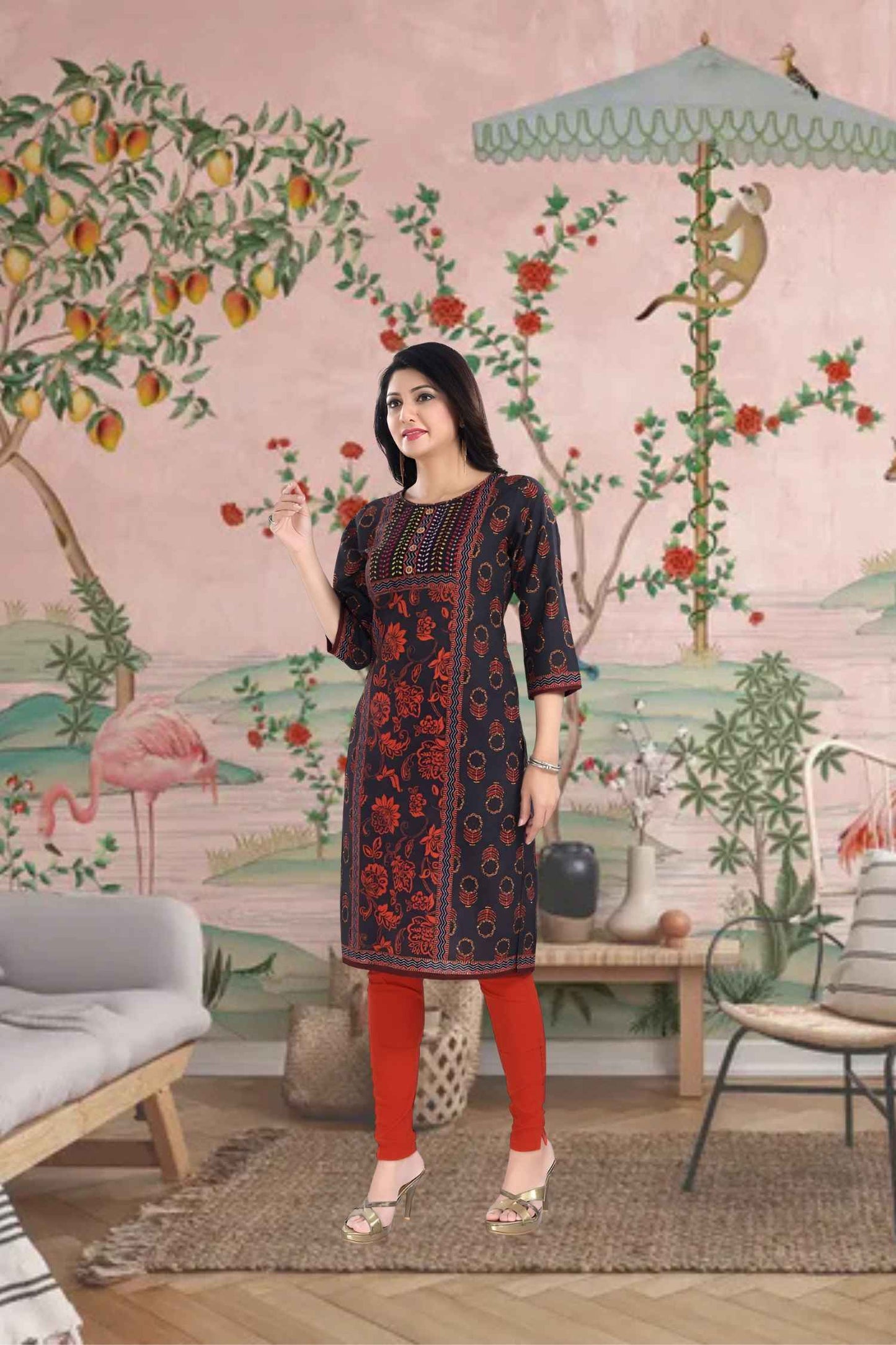 Profile shot where hem meets pavement reflections