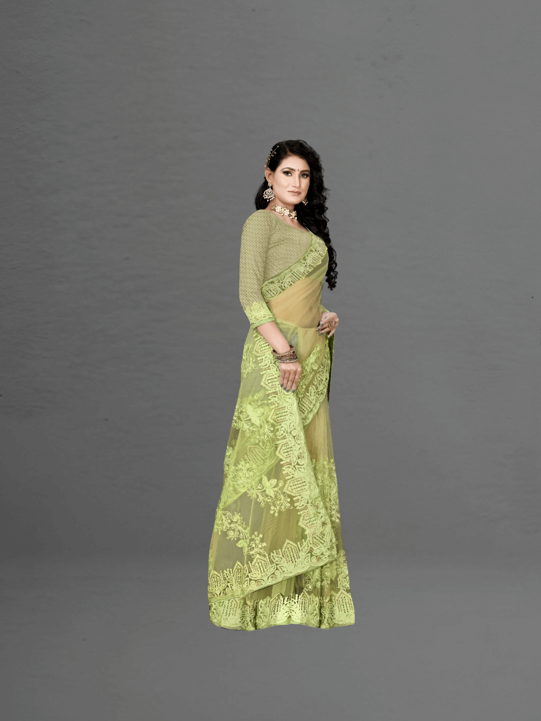 Macro close-up of embroidery, threadwork dancing under white light