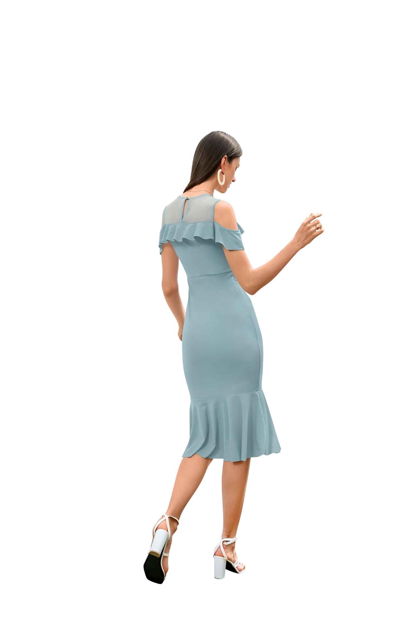 Clean back view showing precise flare measurements