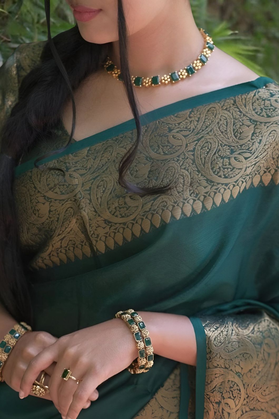 Closeup capturing detailed weave and soft silk shine β lifestyle background