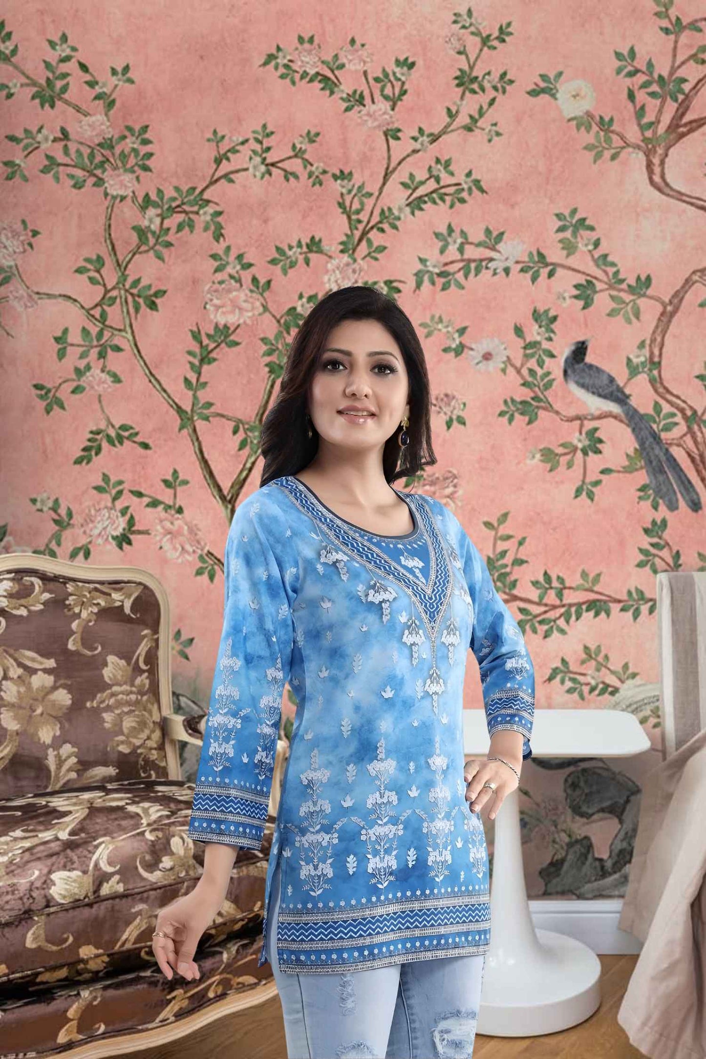 Profile shot where hem meets air like a shoreline