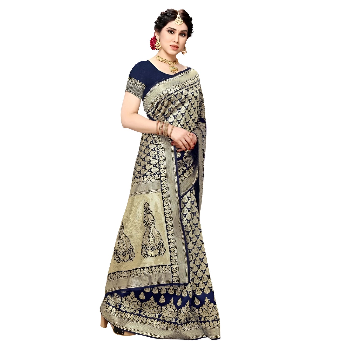 Macro shot of jacquard motifs glimmering like stardust woven in gold