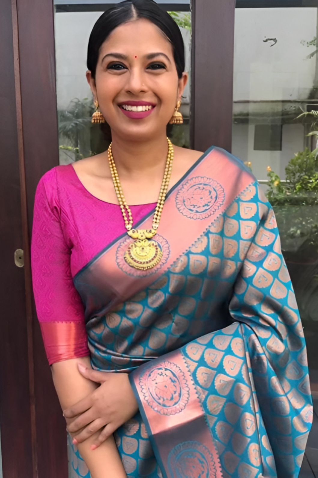 Close-up of silk print texture and design