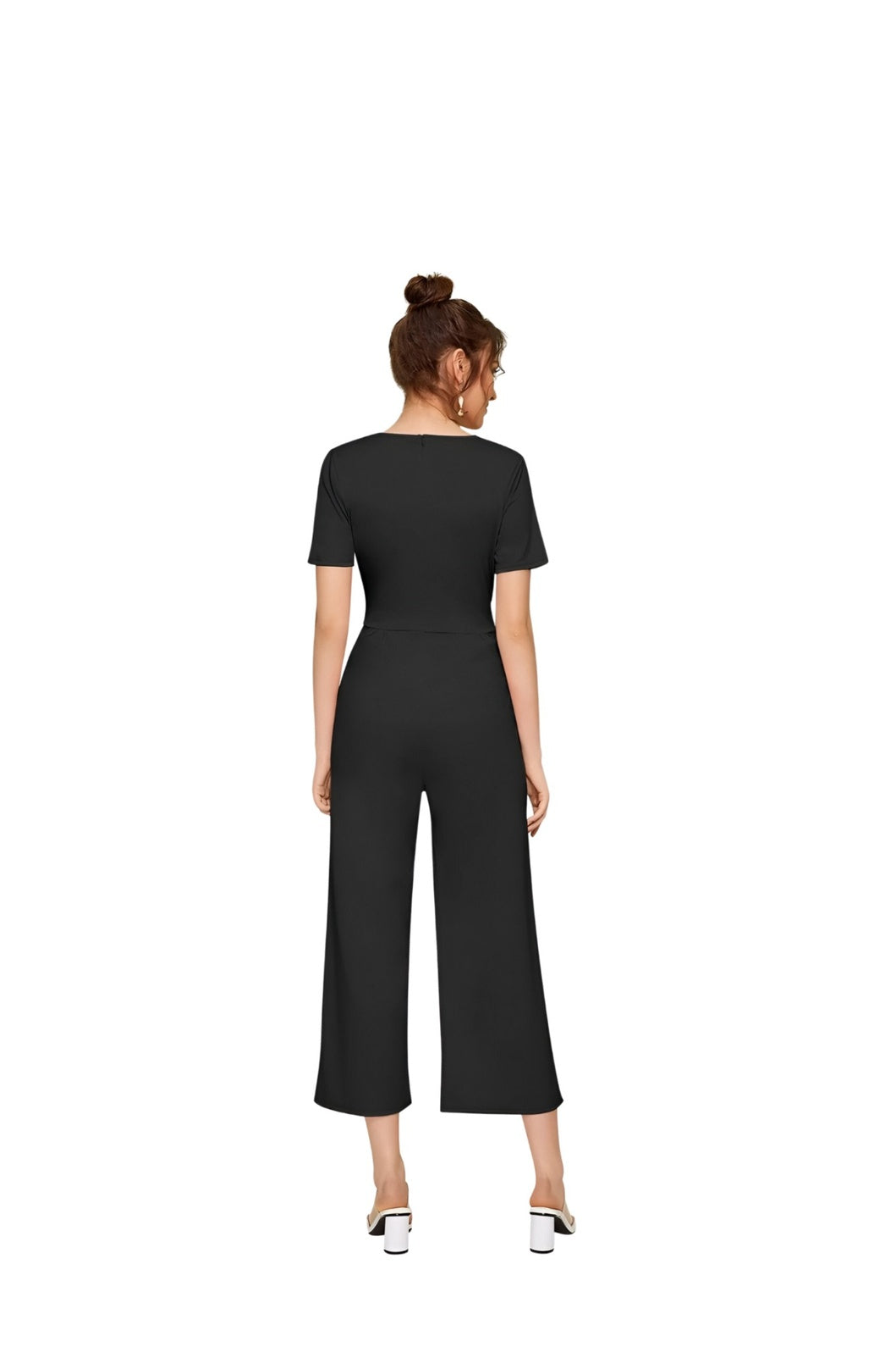 Back studio image showing silhouette flow and seam – white background