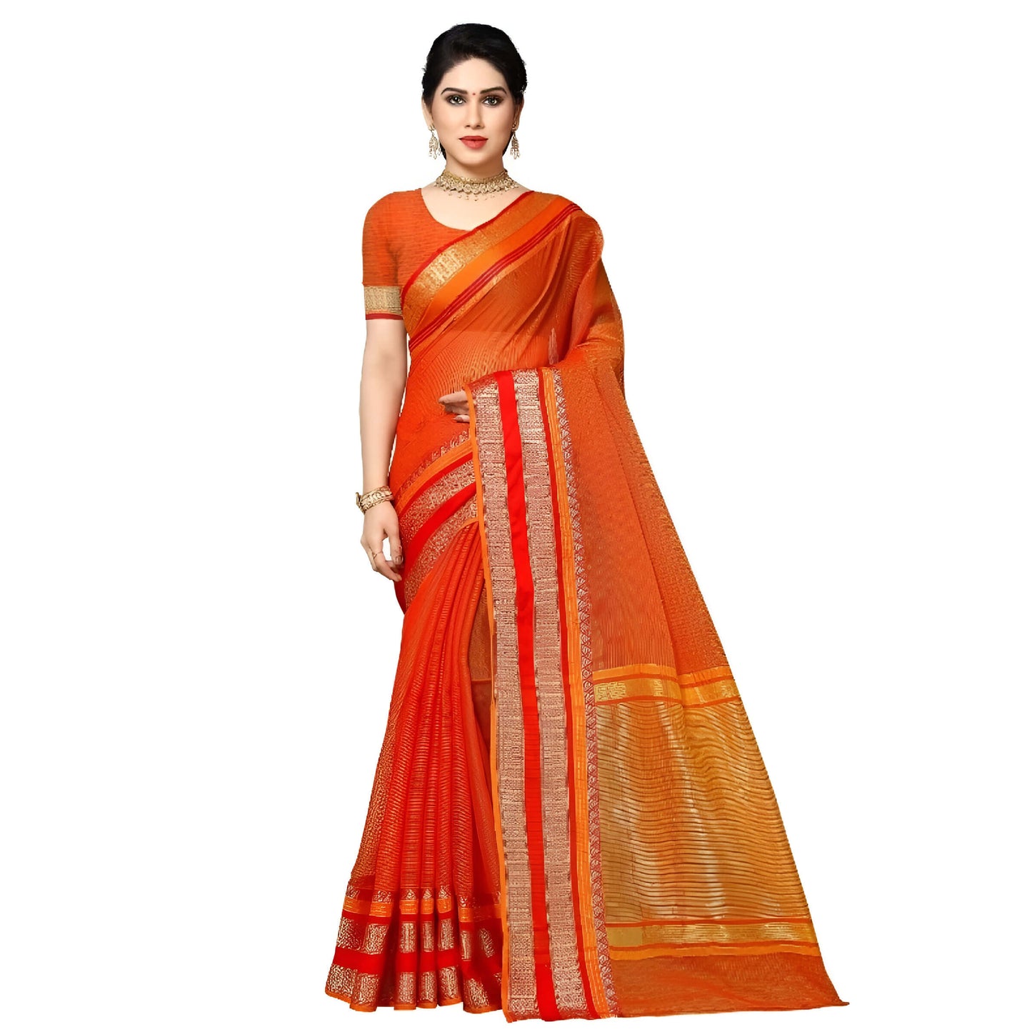 Folded view showing fabric lightness and border contrast