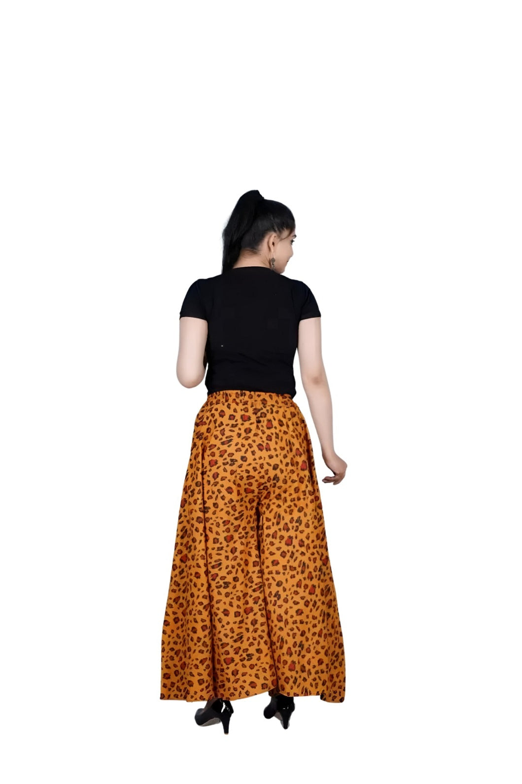 Back silhouette in plain background, showcasing volume