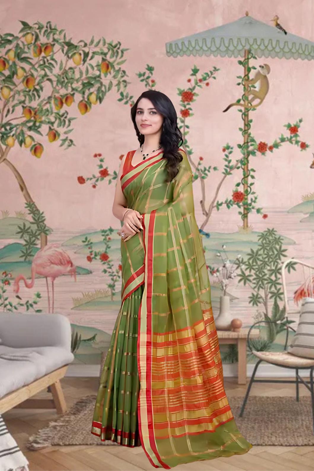 Right profile with detailed pleats and golden sheen