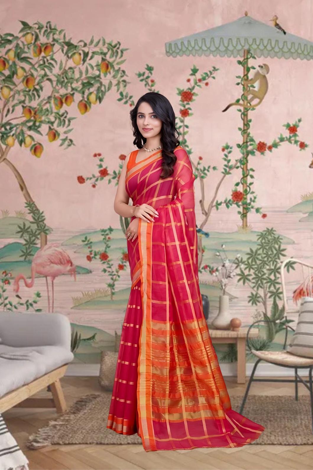 Left side highlighting pleats and gold-kissed silk sheen