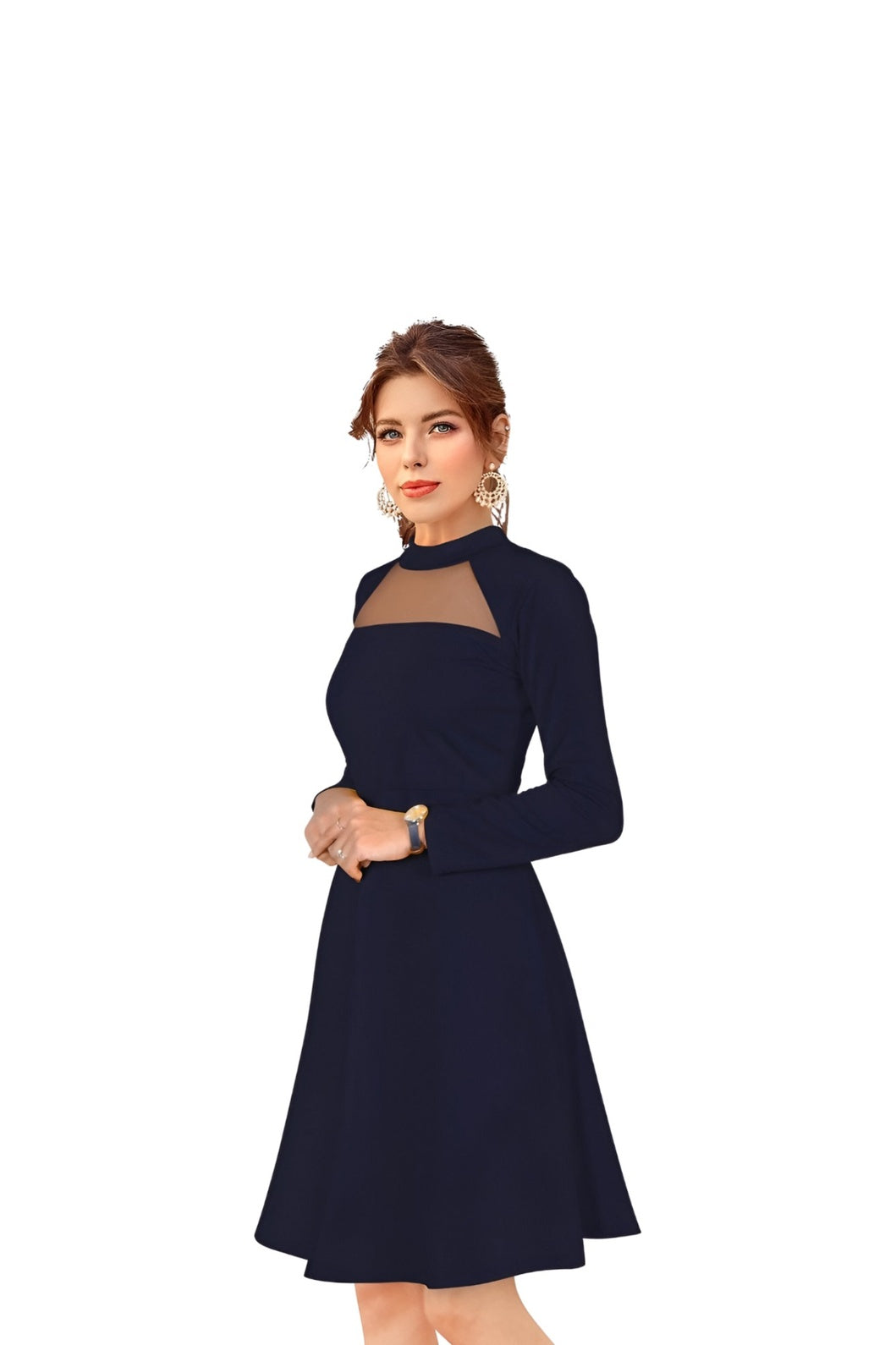 Neckline detail with clarity – focused and refined