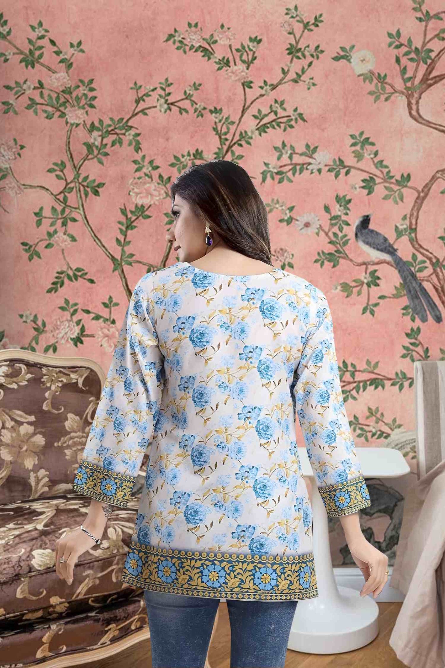 Back yoke seams like illuminated manuscript margins