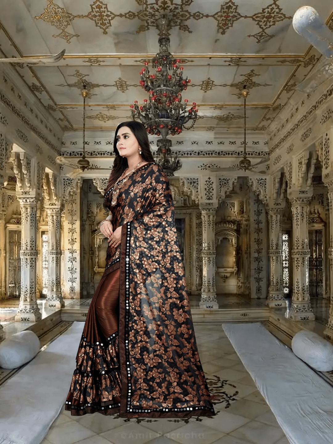 Model twirling: butterflies appearing to flutter on lycra