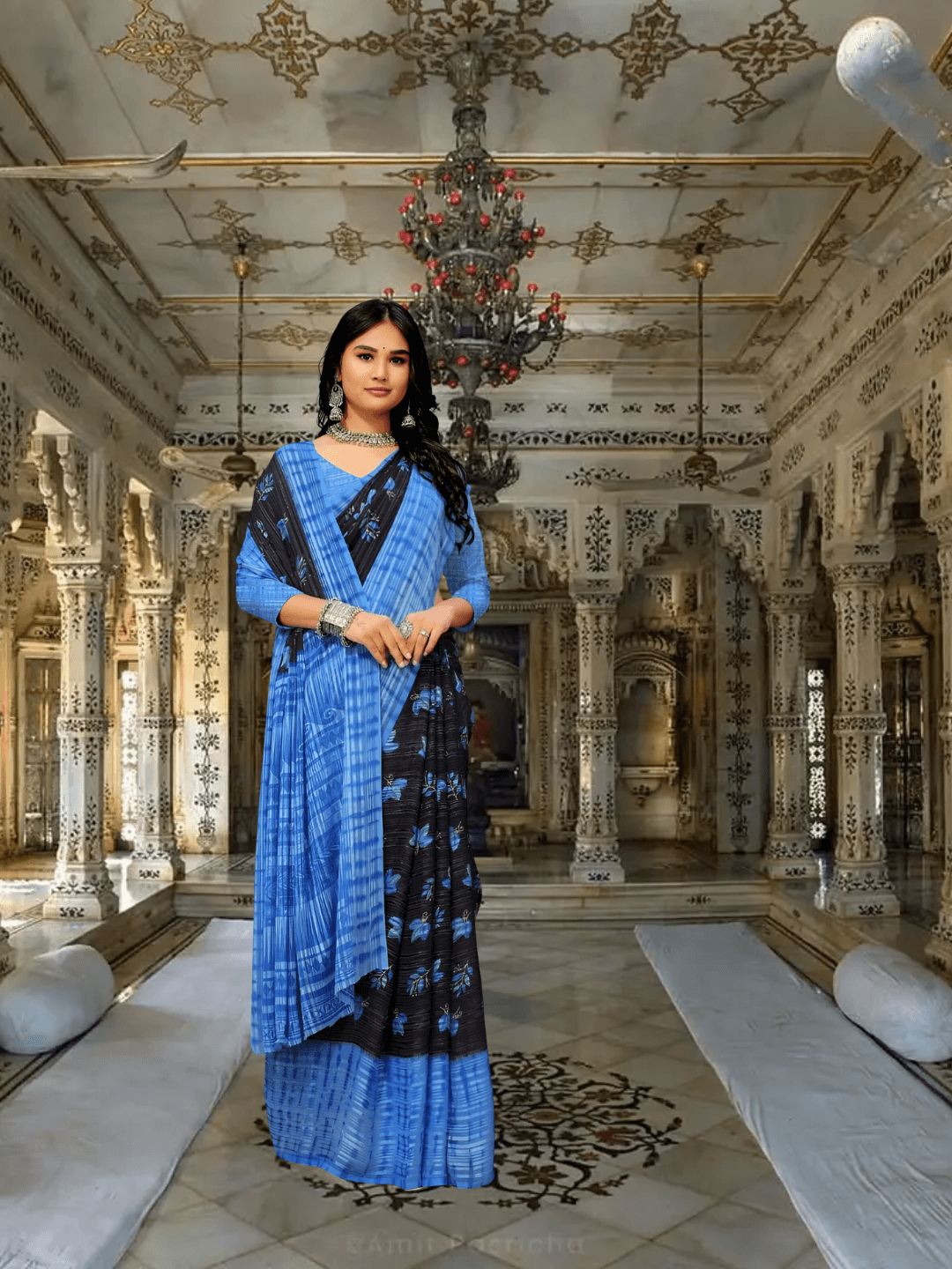 Macro of cosmic ombre patterns catching light