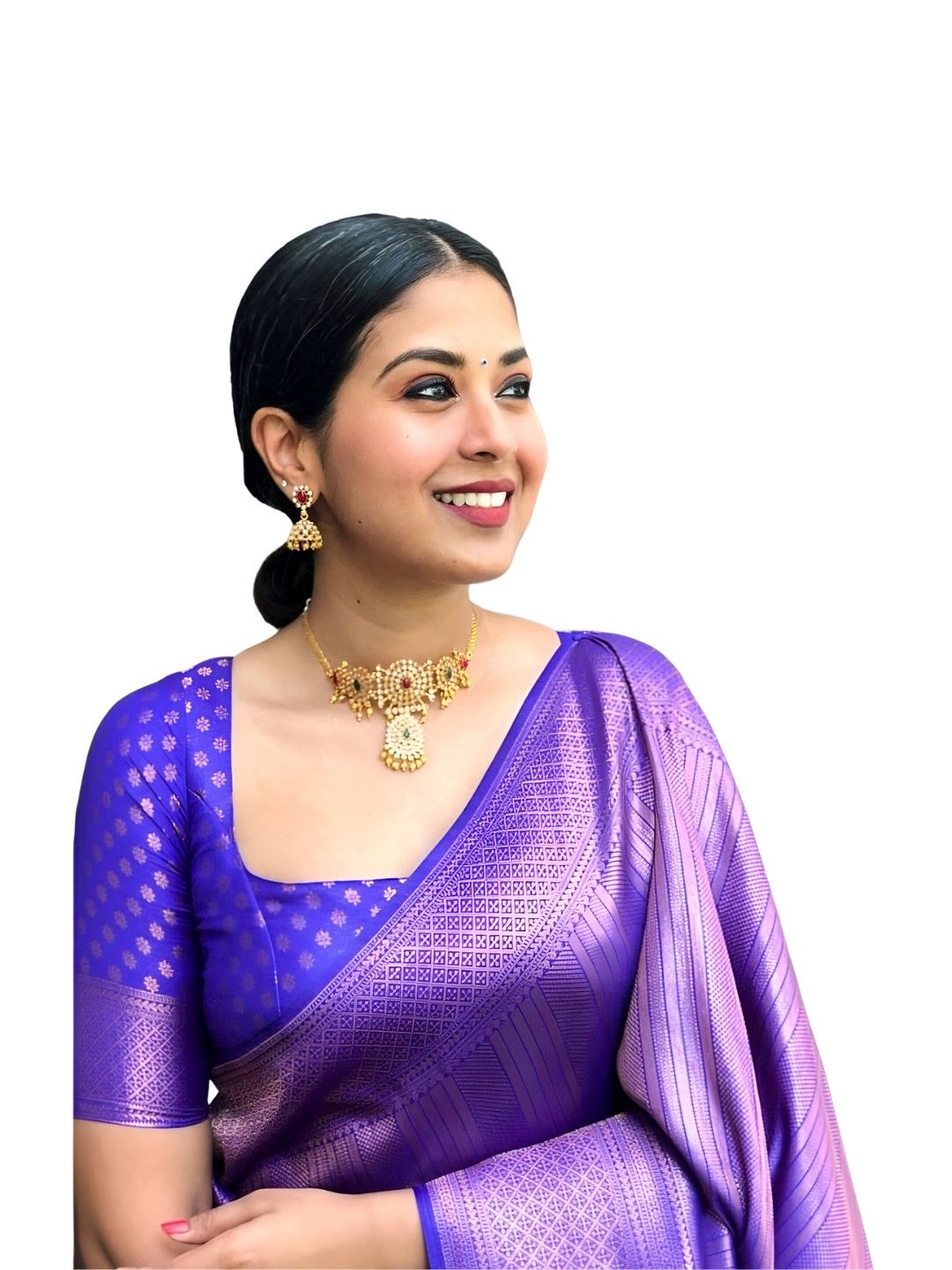 Straight-on studio shot of drape