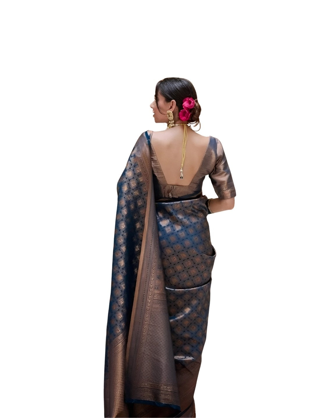 Full back view in studio lighting