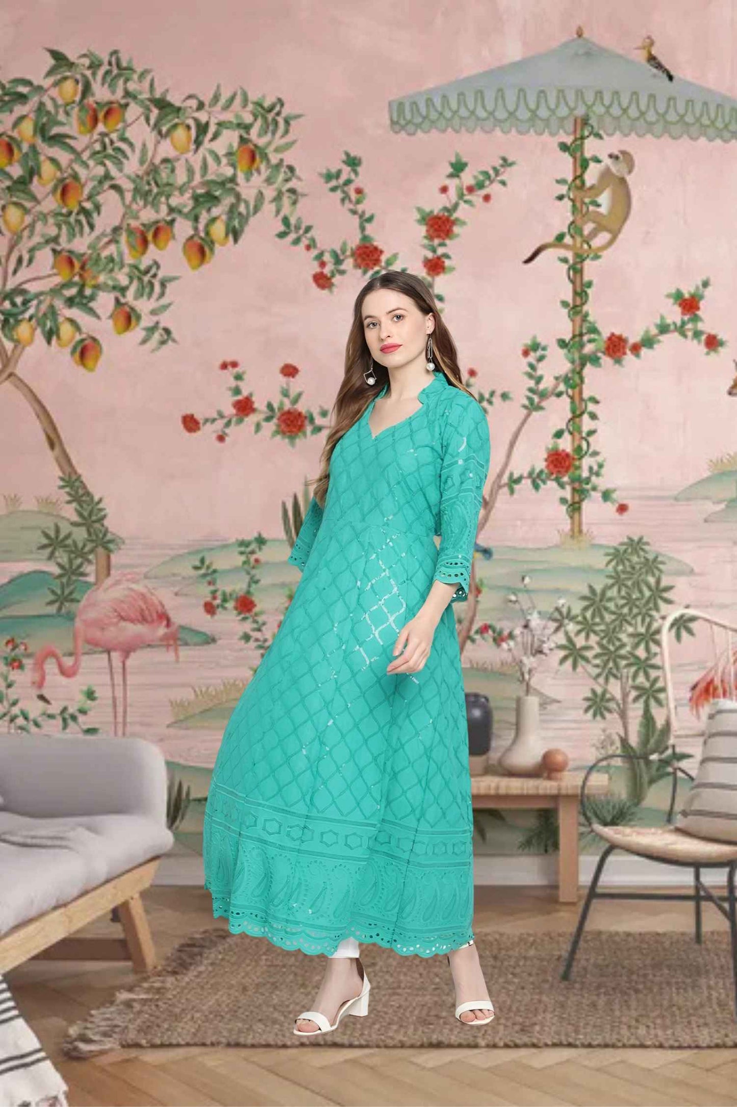 Side shot capturing natural cotton flow