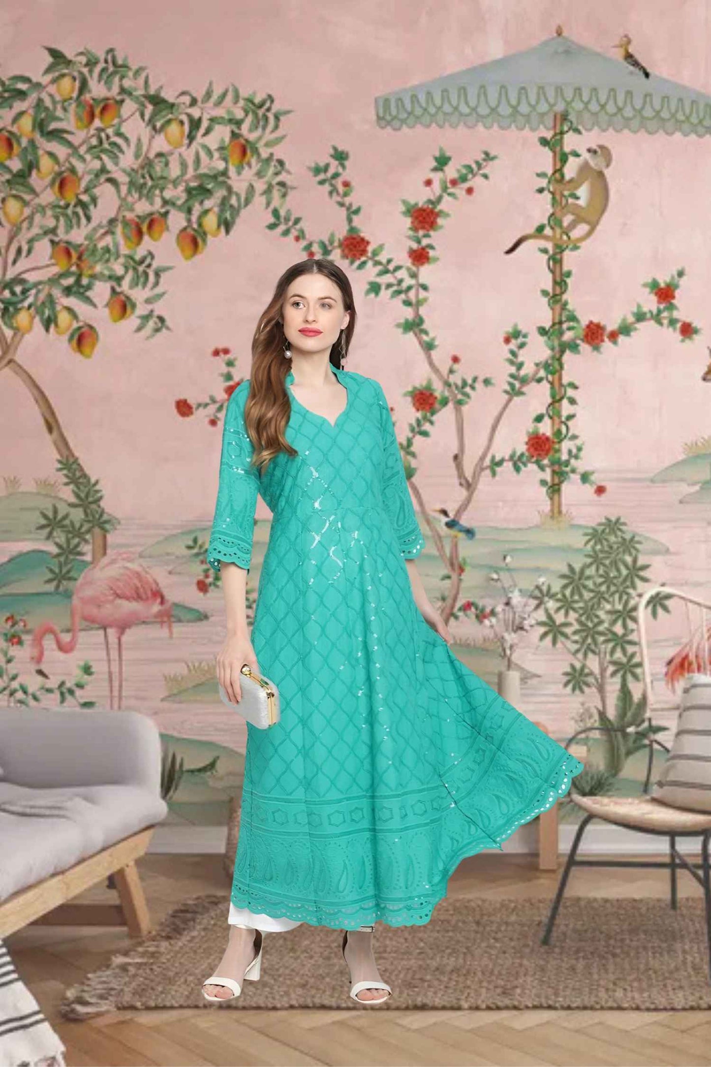 Side shot capturing natural cotton flow