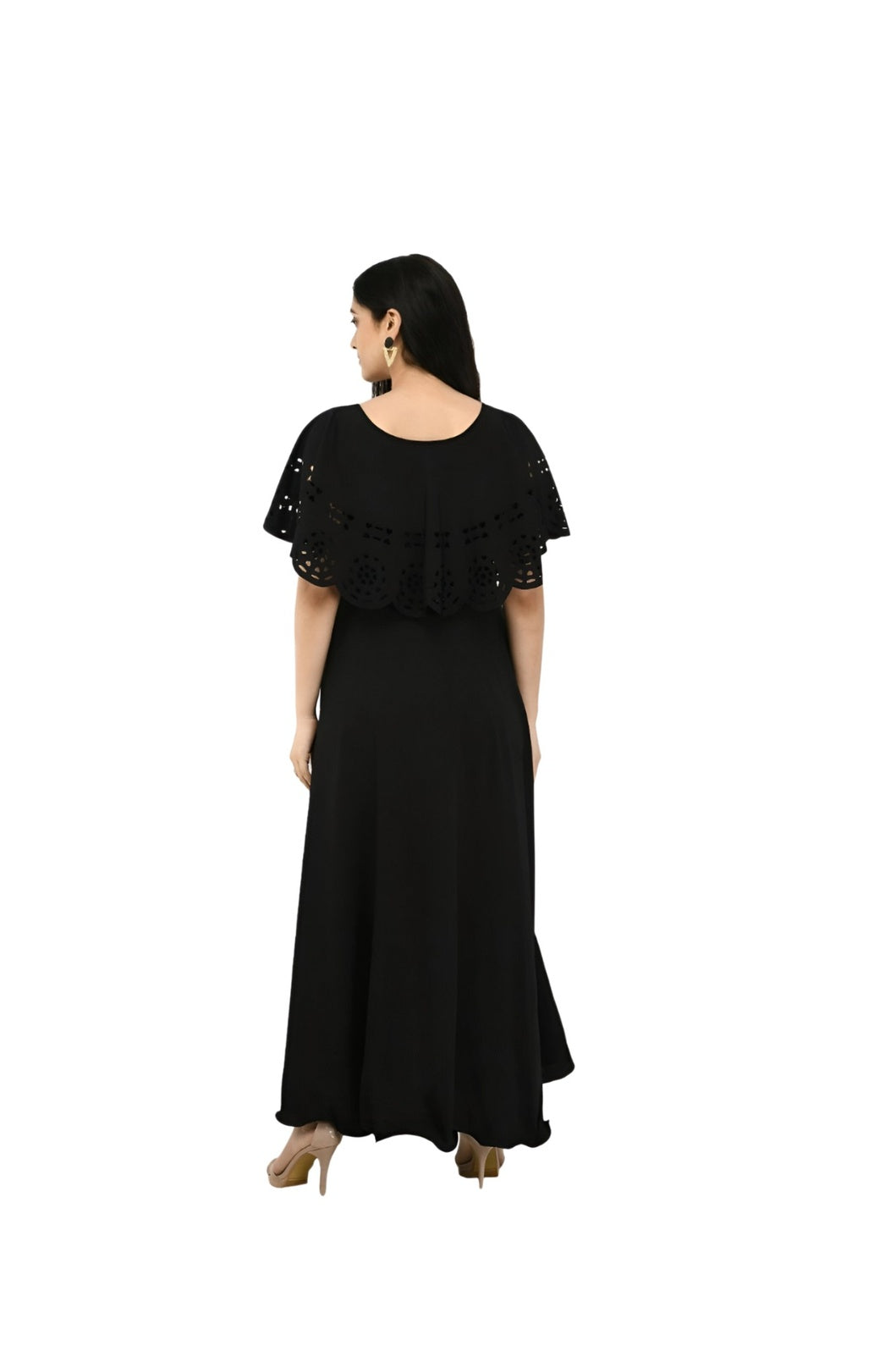 Studio back image of CELESTINA black evening dress