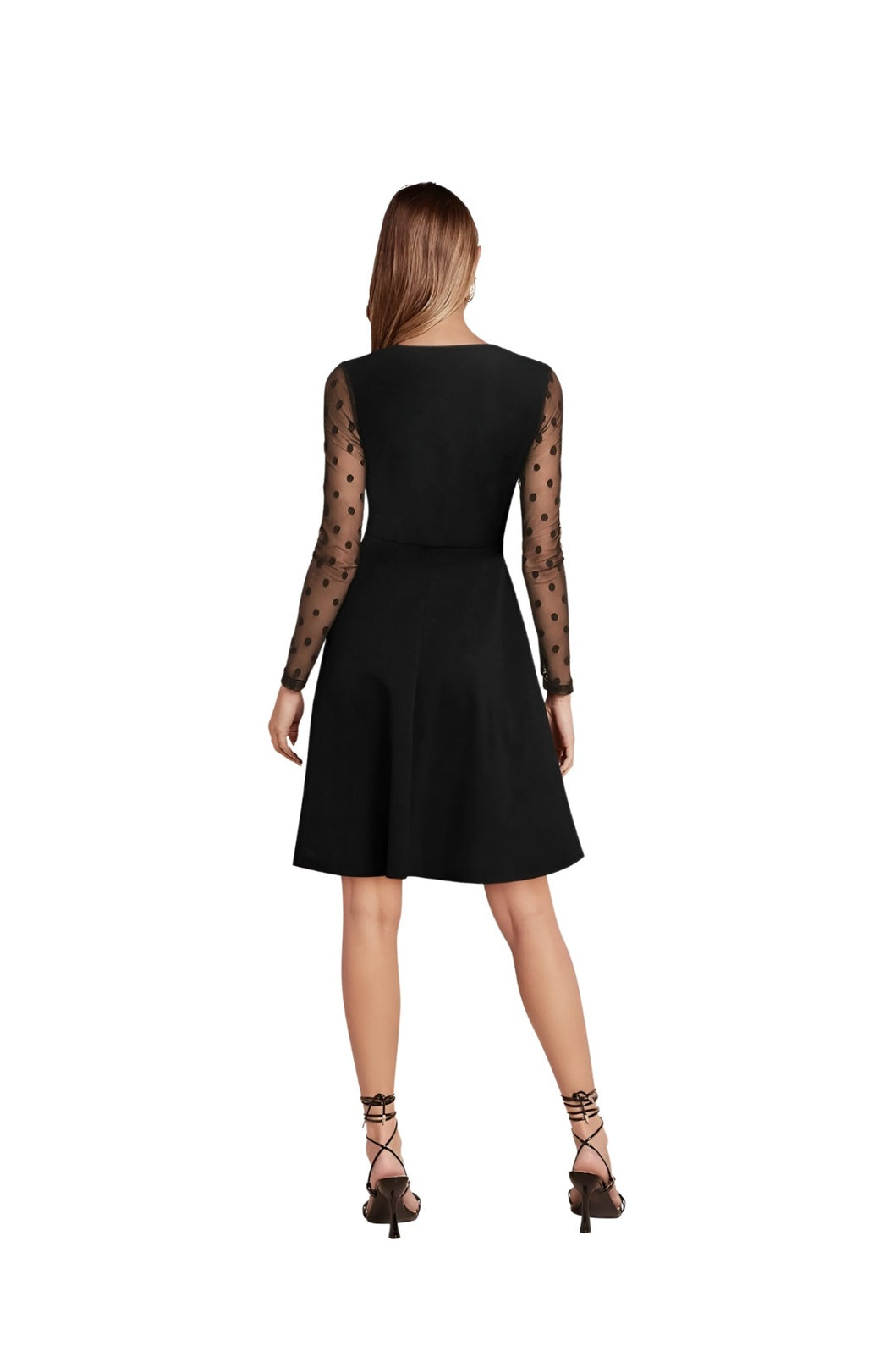 Studio back view – simple black silhouette, clean lines