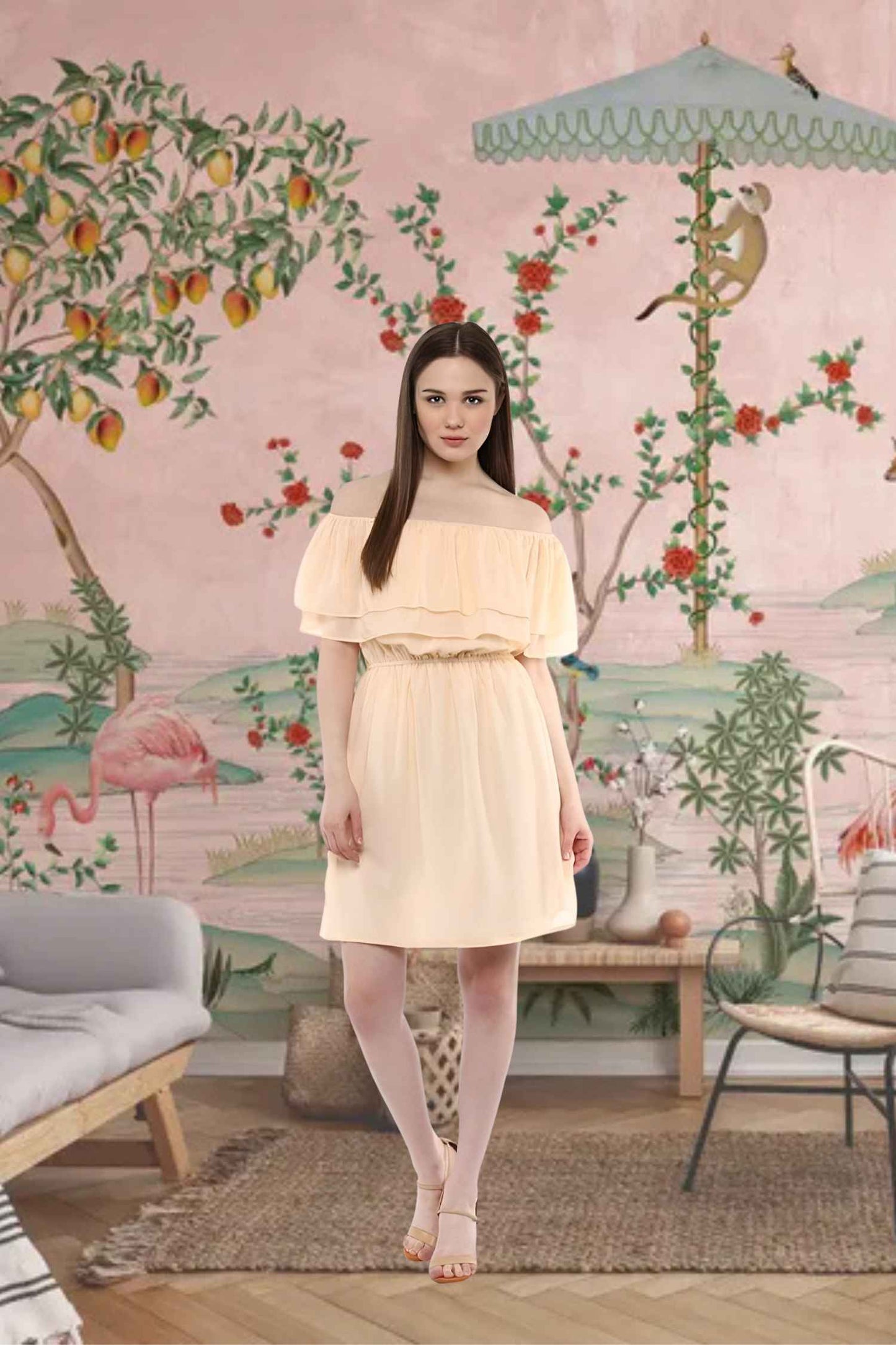 Detail of ruffle hieroglyphics