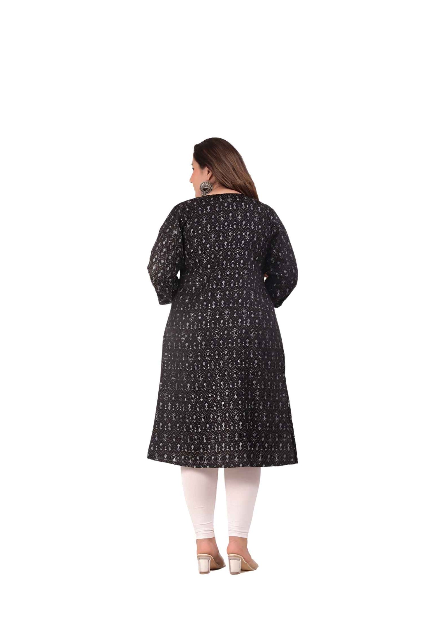 Full back profile showcasing graceful fall