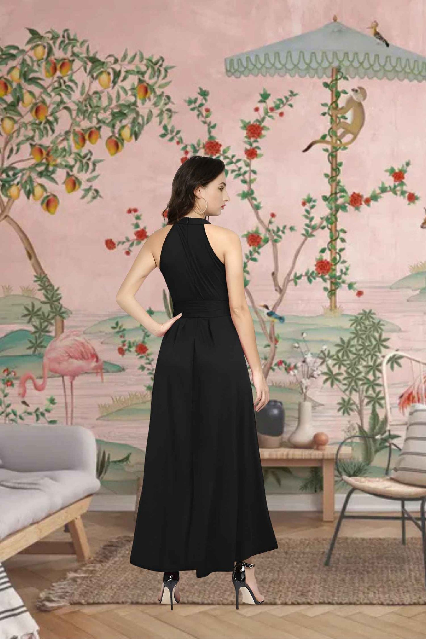 Rear angle showing hem’s temporal distortion