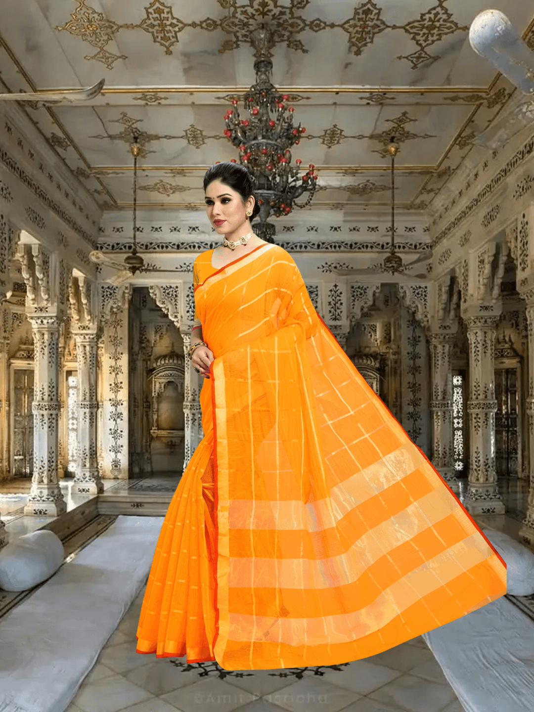 Zoom-in on check motifs, cotton threads forming fine intersecting lines