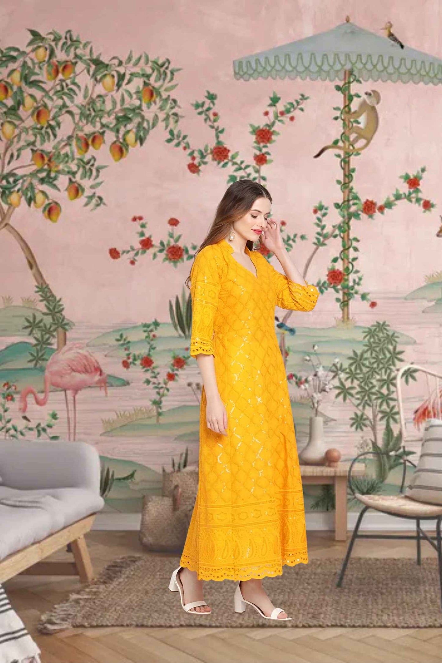 Side profile basking in open sky feel