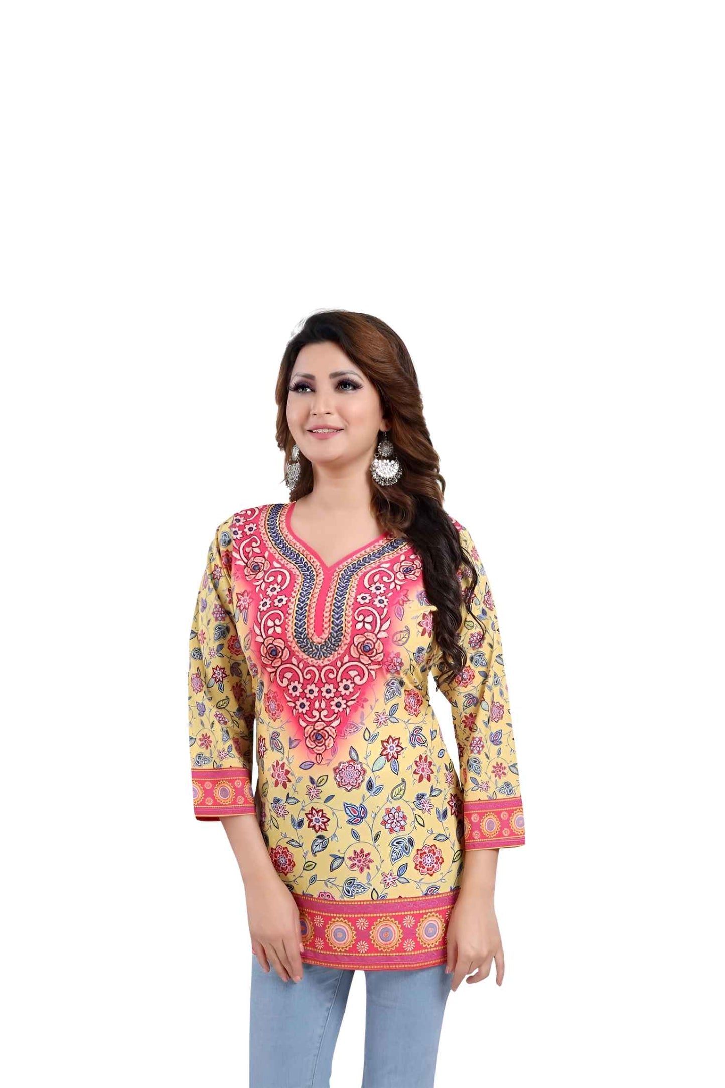 Isolated front view—yellow without apology