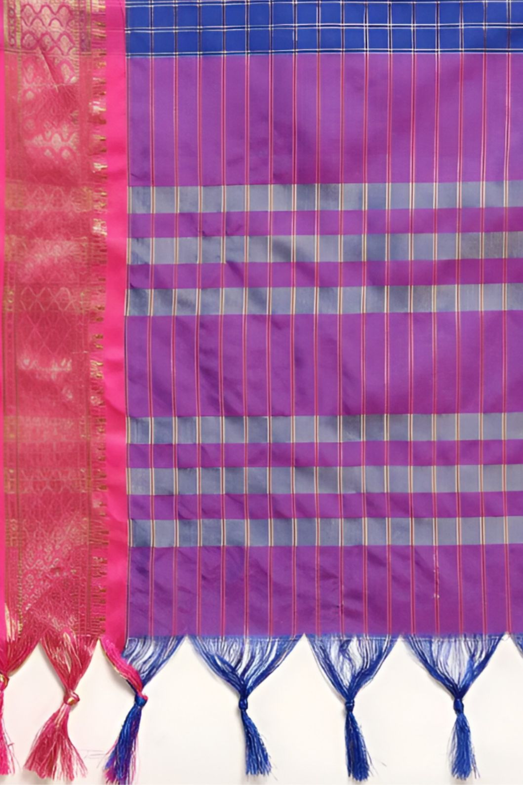 Close-up of studio material with cotton silk shine and grid