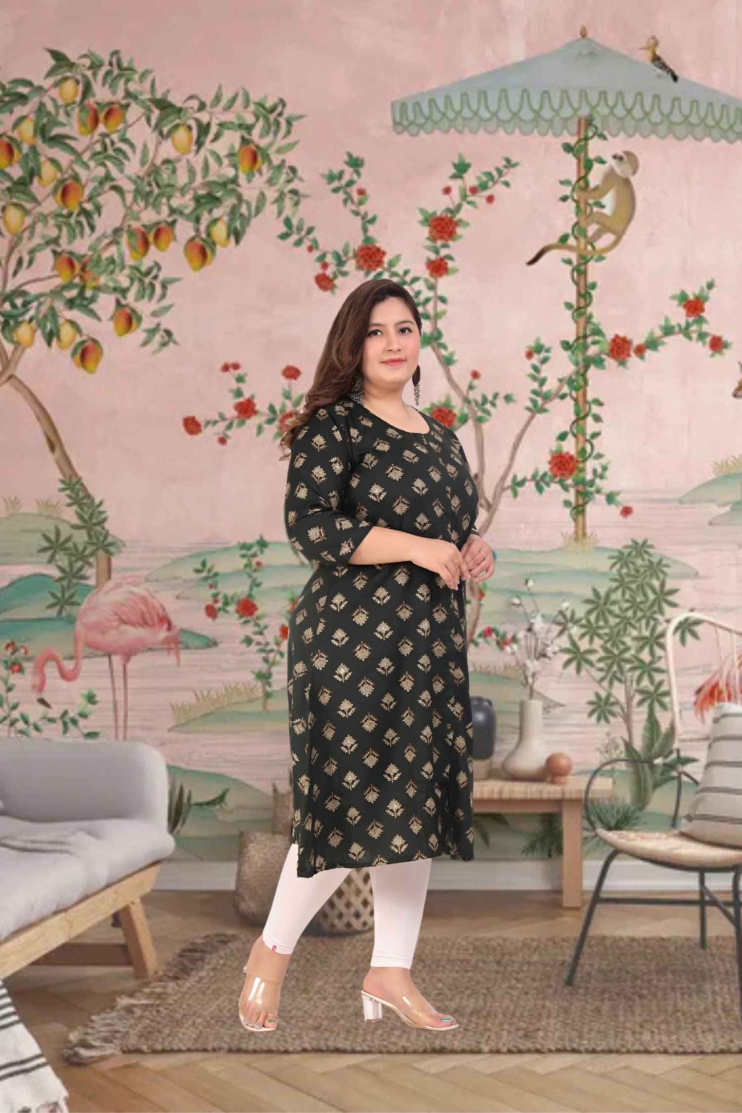 Side profile capturing fabricβs gentle drift