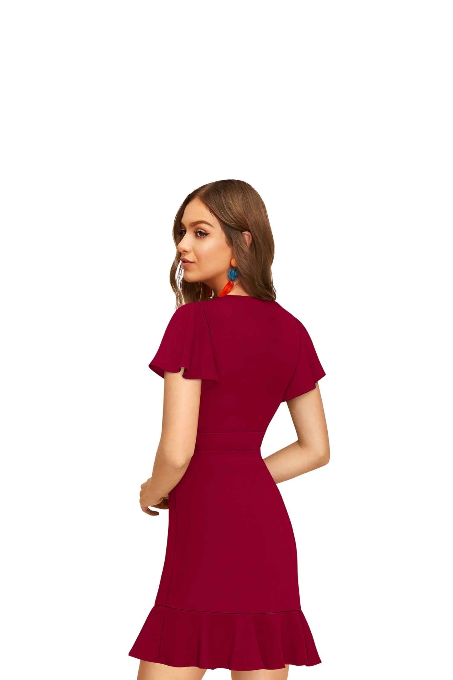 Back view exposing architectural stitching