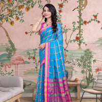 Left side showcasing soft pleats and airy cotton-silk blend