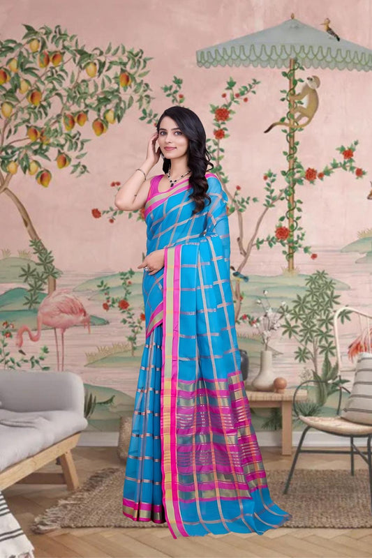 Left side showcasing soft pleats and airy cotton-silk blend