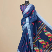 Clear front image showing full saree design for catalog clarity