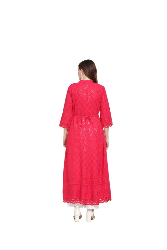 Back showing celestial embroidery fall