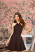 Front view of coffee halter neck dress with background